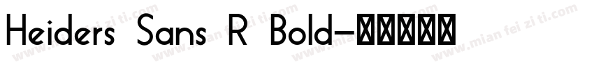 Heiders Sans R Bold字体转换
